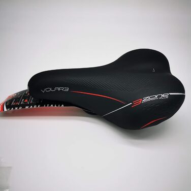Сідло Selle Bassano Volare L Comfort Plus для жіночого міського/трекінгового велосипеда, 3 зони, чорне