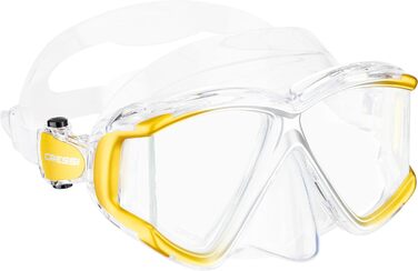 Маска для снорклінгу Cressi Liberty Quattro – унісекс, прозора/срібна