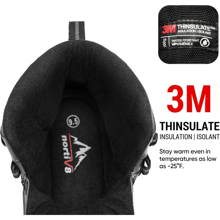 Чоловічі зимові черевики NORTIV 8 для активного відпочинку (41 EU, сірий)