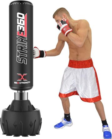 MaxStrength вільностоячий боксерський мішок для боксу та кікбоксингу 1,7-1,8 м, для MMA, міцна стійка, спортивний інвентар
