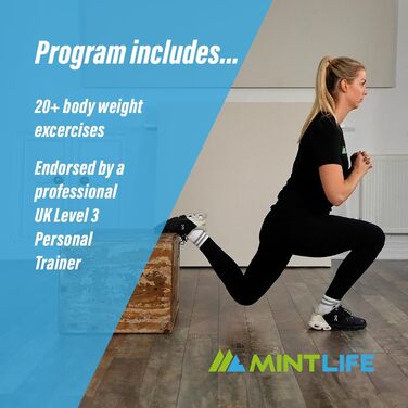 Дошка для віджимань Mintlife Power Press - портативна для дому та подорожей, з 30-тижневою програмою тренувань