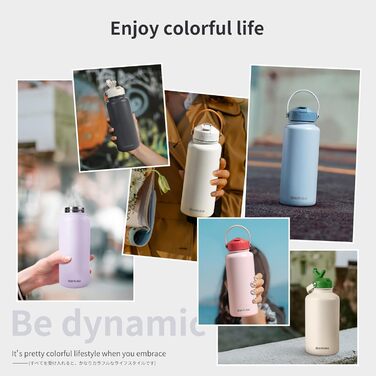 Термос-пляшка Blackube з нержавіючої сталі 1 л з трубочкою, BPA-free, герметична, металева, 1000 мл, Lilac Whisper