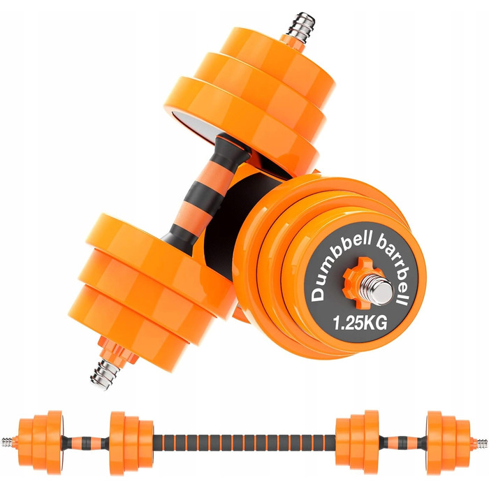 Регульовані гумовані гантелі Gruper 2x10 кг