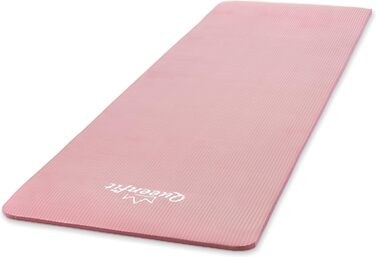 Фітнес-мат для йоги Queenfit NBR 180x61 см, 1,5 см, для пілатесу, аеробіки, з ременем для перенесення, м'ятний