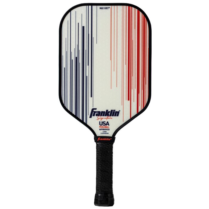 Franklin Sports Pro Pickleball-Paddel Signature Serie з MaxGrit поверхнею, сертифікований USAPA, 13 мм + 16 мм поліпропіленовий сердечник, білий