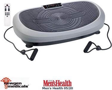 Віброплатформа Newgen Medicals 7-в-1: з осциляцією, експандером, до 120 кг (Vibrationsplatte, 3D віброплатформа з таймером)