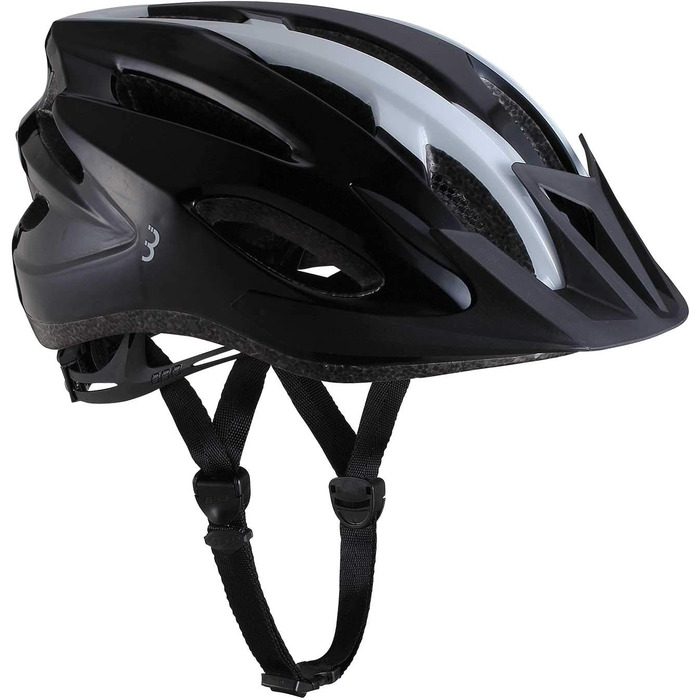 Велосипедний шолом BBB Condor для дорослих, знімний козирок, сітка від комах, MTB і шосе, чорний/білий, розмір M (54-58 см)