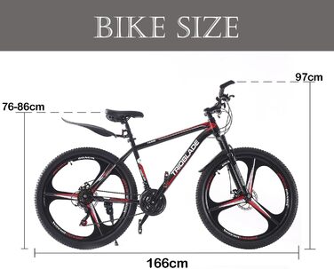 Гірський велосипед MTB 24 дюйми, 21 швидкість Shimano, Hardtail з амортизатором, дискові гальма, чорно-червоний