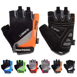 Рукавички велосипедні Meteor MTB Gel GX31 Green, чоловічі/жіночі, для гірського велосипеда, даунхілу, трекінгу, дитячі розміри XL, помаранчеві