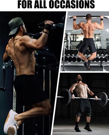 Допоміжні петлі для важкої атлетики Zughilfen – петлі для підйому штанги з захистом зап'ястя, 212 кг, для чоловіків та жінок