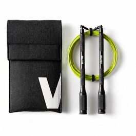 Стрибальний канат Velites Cyclone Jump Rope зі сталевим тросом, ультралегкий, для Double Unders та кросоверів, з системою обертання 360°, чорний