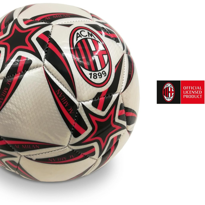 Футбольний м'яч Mondo Toys AC Milan, офіційний, розмір 5, 400 г, зшитий