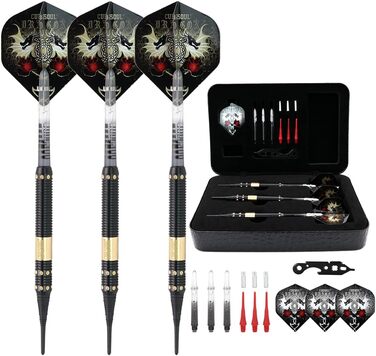 CUESOUL Dragon Deluxe набір м'яких дартсів з люкс кейсом, 16 г