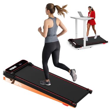 Дорожка для ходьби TODO Walking Pad, компактна бігова доріжка з нахилом для дому та офісу, швидкість 1–6 км/год, чорна