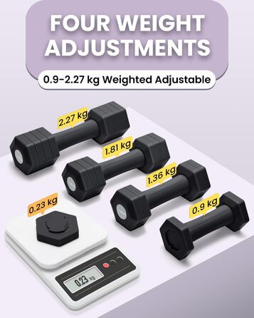 Набір гантелей Fragraim регульовані, 4.54 кг, 4-в-1, з м'якими ручками TPU, для дому, чорний