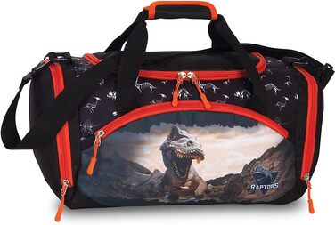 Спортивна сумка Fabrizio Kinder Dino Bunny, 35 x 22 x 18,5 см, 10 л, чорно-рожева