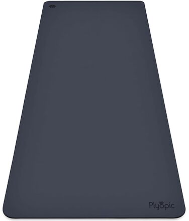 Килимок для йоги Plyopic Ultra-Grip Pro – нековзке покриття, комфорт та вологостійкість. Лінія вирівнювання для йоги, джоги, пілатесу, бікраму та гарячої йоги (Ultra Black (Minimalist))