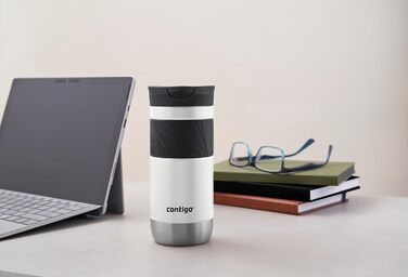 Термокружка Contigo Byron Snapseal 470 мл (сіль) - нержавіюча сталь, ізольована, герметична, для кави та напоїв на ходу, без BPA