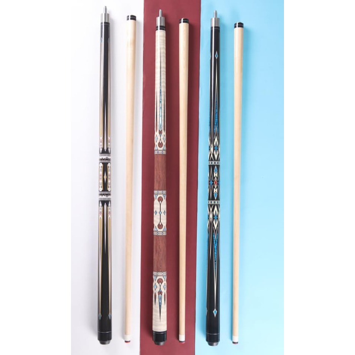 Набір київ для більяру (3 шт.) - кий для більяру 58 дюймів з кленового дерева, набір київ для більяру, набір київ з 2 частин (з сумкою та рукавичкою)