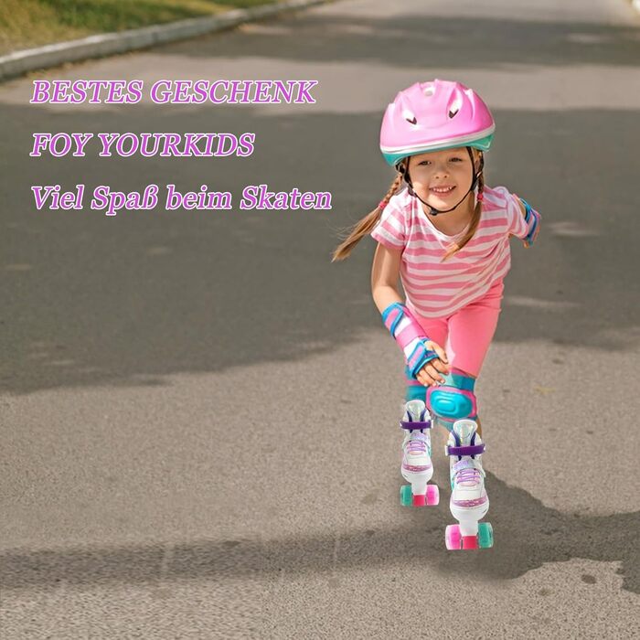 Дитячі ролики для дівчаток, регульовані, розмір 28-31 EU (S), для дому та вулиці