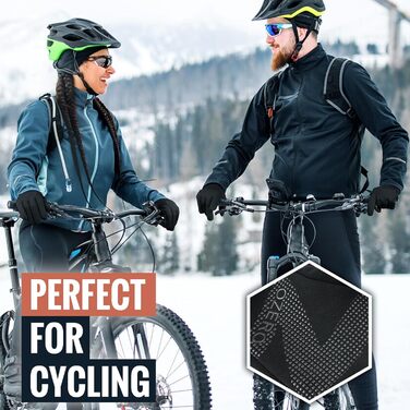 OZERO Зимові рукавички чоловічі чорні – Водовідштовхуючі рукавички з екраном Touchscreen з Softshell та неслизьким покриттям – Для прогулянок, велосипеда, ходьби, активного відпочинку у холодну погоду (XXL, Чорний)