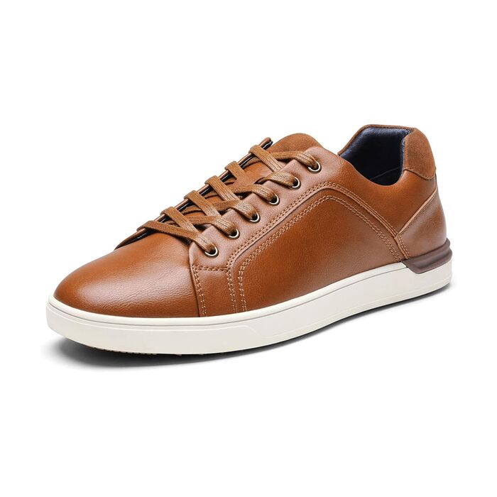 Чоловічі повсякденні кеди Bruno Marc Casual Sneaker — легке низьке взуття, дихаючі та зручні туфлі для прогулянок та подорожей, коричневі (розмір 46 EU, широка колодка)