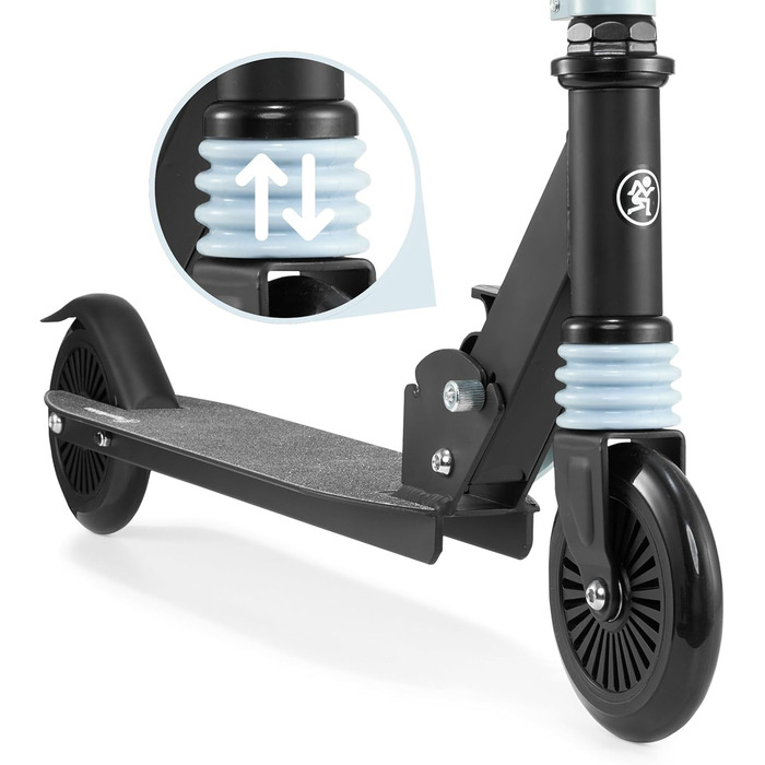 Дитячий самокат HyperMotion Wally, складаний, для дітей 4-9 років, двоколісний, амортизатор, регульований кермо, гумові колеса 125 мм