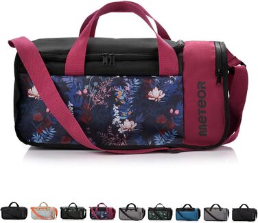 Спортивна сумка-торба Meteor для дітей та дорослих, водонепроникна сумка для басейну, фітнесу та подорожей, квітковий принт, 43x20x25 см, 20-40Л