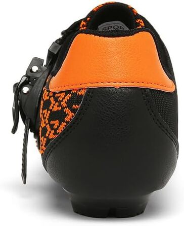 Велотуфлі для їзди на велосипеді: чоловічі та жіночі, для шосе та MTB, з жорсткою підошвою, сумісні з Look SPD/SPD-SL, унісекс, з пряжкою (47 EU, помаранчевий)