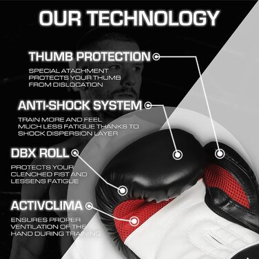 Боксерські рукавички DBX Bushido Sport ActiveClima 12oz для чоловіків – для боксу, кікбоксингу, бойових мистецтв