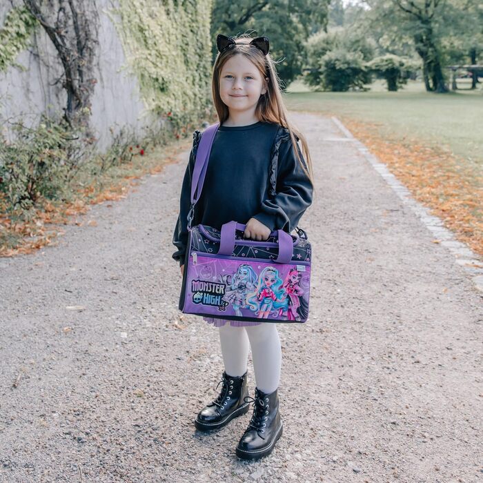 Спортивна сумка для дітей Scooli - 23 x 35 x 16 см - чорна, з регульованим плечовим ременем та аксесуарами для школи