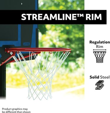 Баскетбольне кільце Lifetime Buzzer Beater мобільне, кольорове, M (17046)