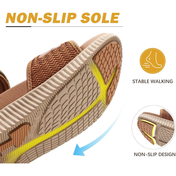 Сандалі жіночі KuaiLu трекінгові ортопедичні для літа, хакі, 41 EU