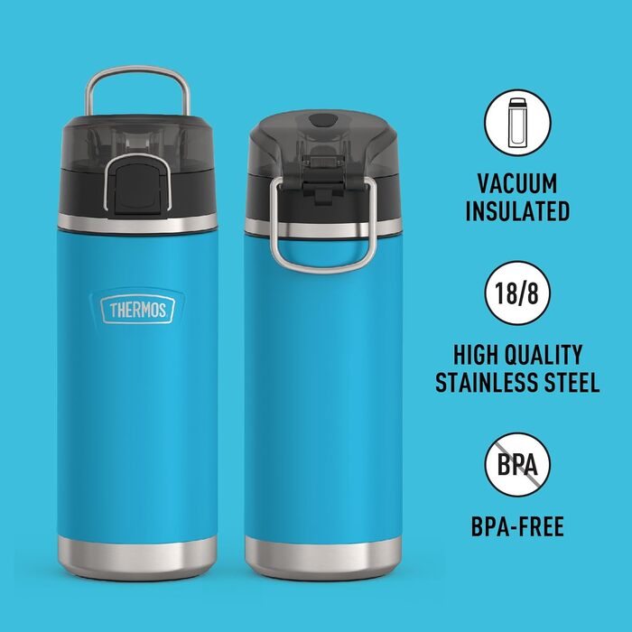 Термос-пляшка THERMOS ICON з поїлкою, 530 мл, темно-бірюзова, нержавіюча сталь, вакуумна ізоляція, з кришкою