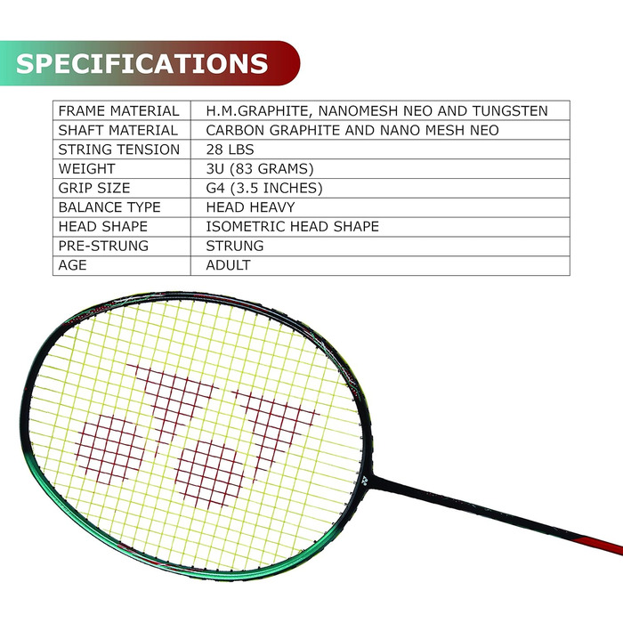 Бадмінтонна ракетка YONEX Astrox 38S, смарагдова