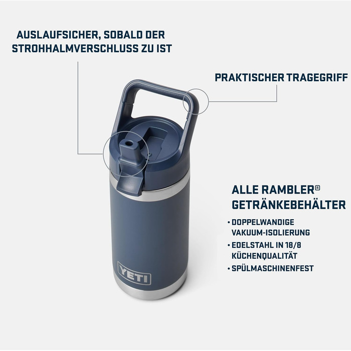 Дитяча термопляшка YETI Rambler JR, 355 мл, Navy (темно-синій)