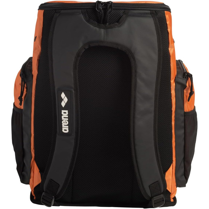 Рюкзак Arena Team Backpack 45 л, спортивний, для плавання і подорожей, з відділенням для мокрого одягу, посилене дно, помаранчевий Sunset Chevron