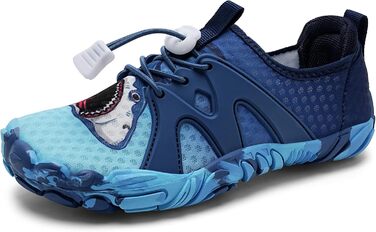 Дитячі шльопанці IceUnicorn для хлопчиків та дівчаток, шкарпетки для плавання, піску, трекінгу, бігу по стежках (26 EU, Синій акула)