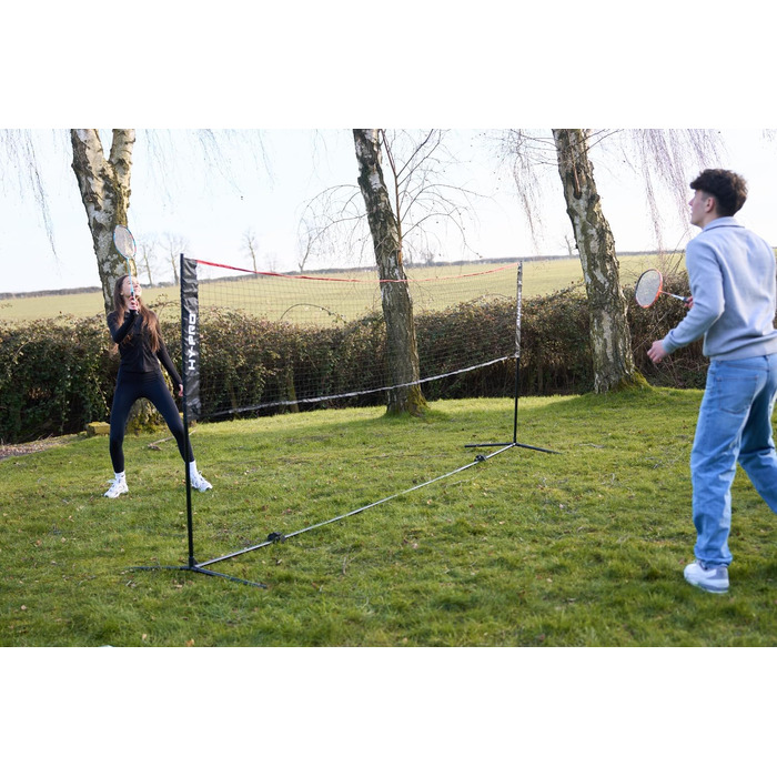 Регульована сітка Hy-Pro для бадмінтону, тенісу, піклболу та волейболу – 1,9 м висота, 3/4 м ширина, легка, з сумкою, для дітей та дорослих