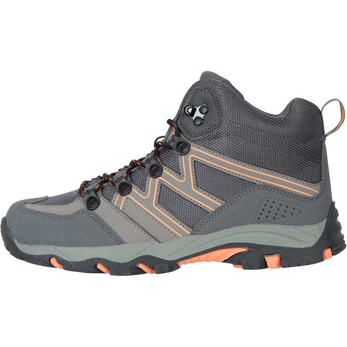 Дитячі трекінгові черевики Mountain Warehouse Oscar - сірі, шкіряні, з надійним зчепленням, утеплені, для хлопчиків та дівчаток, 34 EU