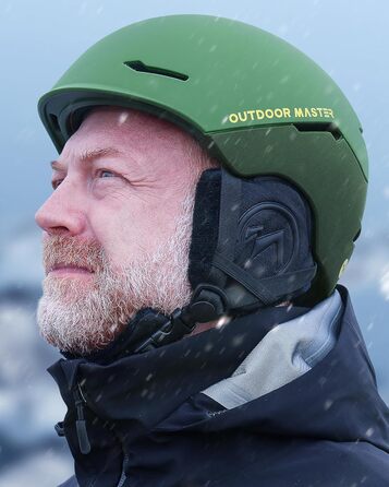 Лижний шолом OutdoorMaster ELK MIPS для сноуборду та гірських лиж, захисний, для чоловіків, жінок та підлітків, колір лісовий зелений, розмір L