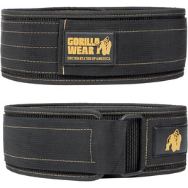 Пояс для бодібілдингу Gorilla Wear 4 дюйми, нейлоновий, чорний, унісекс, для фітнесу та тренувань