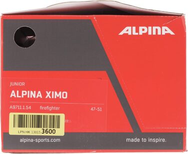 Дитячий велосипедний шолом ALPINA XIMO з LED-підсвіткою, легкий, ударостійкий, глянцевий, для дітей, firefighter, 47-51 см