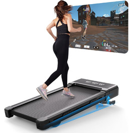 Lacuffy Бігова доріжка Treadmill з нахилом 9% та функцією Auto, біговий Treadmill для дому, максимальне навантаження 136 кг, Treadmill-стіл з керуванням через APP, 3HP тихий Treadmill з тренувальними курсами та багатокористувацьким режимом, чорний