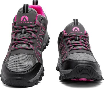 Туфлі для хайкінгу/трекінгу чоловічі та жіночі. Легкі, дихаючі туристичні черевики. Зелені (41 EU, Сірий, Рожевий)