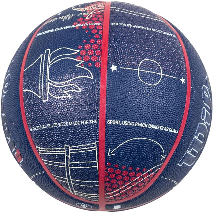 Баскетбольний м'яч Wilson NBA All-Star 2024 Indianapolis, колекційний, розмір 7, для дорослих, темно-синій