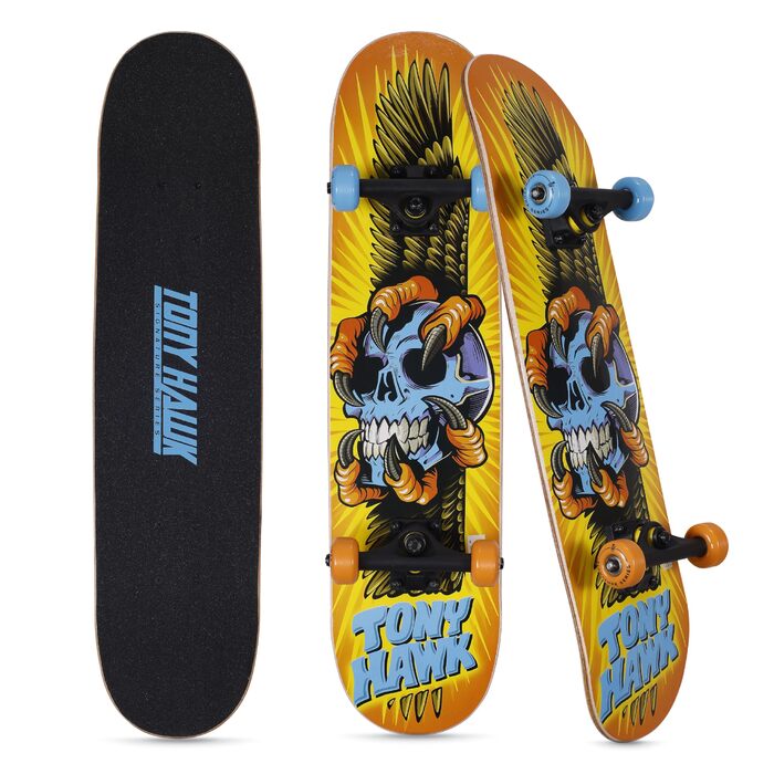 Скейтборд Tony Hawk Signature Series 78,7 см, 9-шарове кленове дек для трюків, спуску, круїзингу та карвінгу, дизайн 