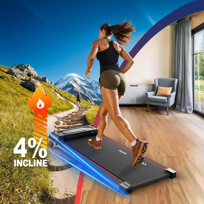 CharonFit біговий тренажер для дому Walking Pad: потужність 2.25 PS, вантажопідйомність 100 кг, нахил 4%, швидкість 1-10 км/год