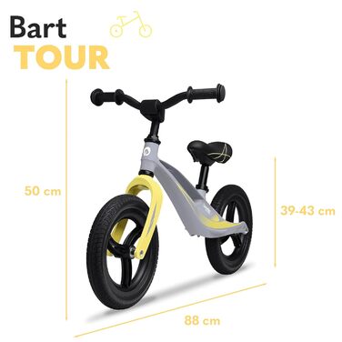 Беговел Lionelo Bart Tour (зелений) – легкий, магнієвий, 12
