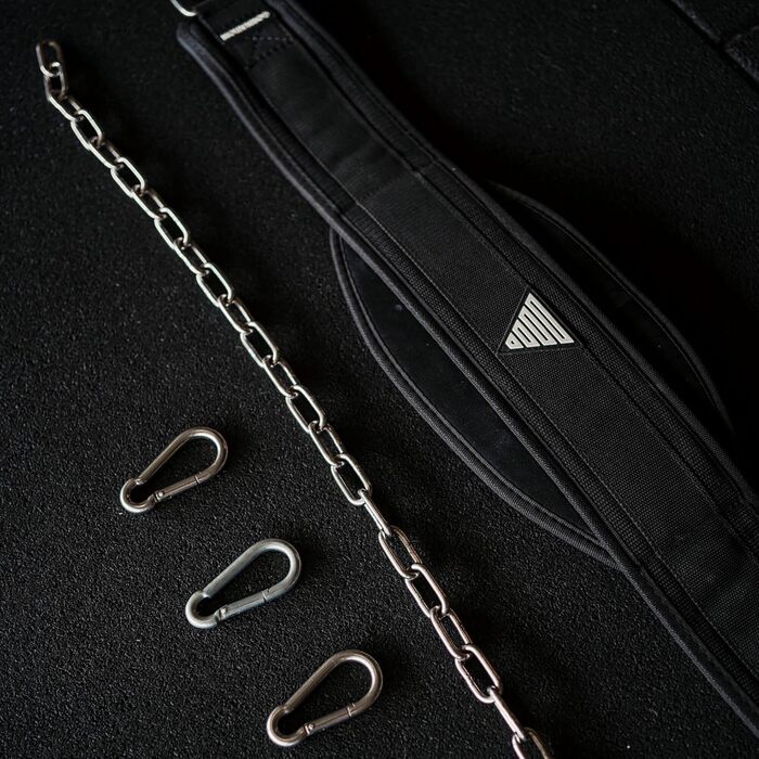 Пояс для віджимань GORNATION з ланцюгом або мотузкою для силових тренувань, калістеніки та бодібілдингу, пояс для важкої атлетики до 1000 кг